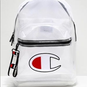 Champion backpack white and clear